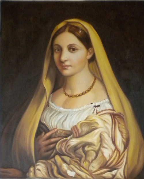 store falso d'autore La velata di Raffaello Sanzio